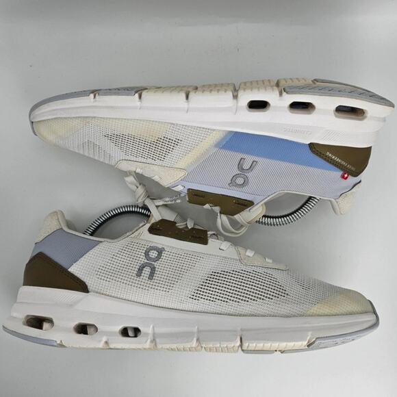 On Running Cloudrift Ivory Heather Womens 10 Olive Green Creme Running Shoes - Picture 6 of 8